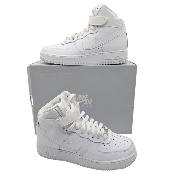 White Nike Shoes Air Force Ones High Top Kids Air Force One High